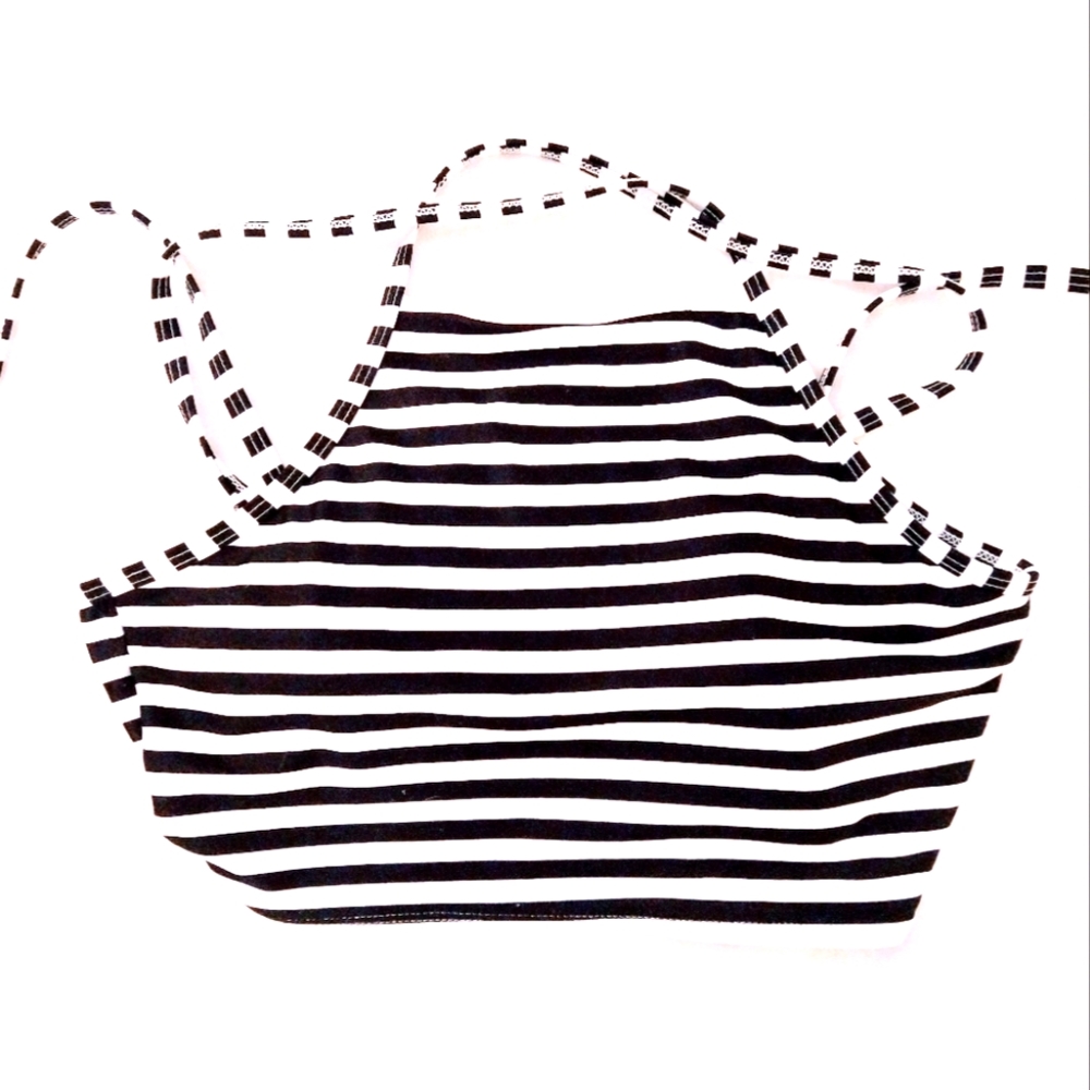 Striped bikini top